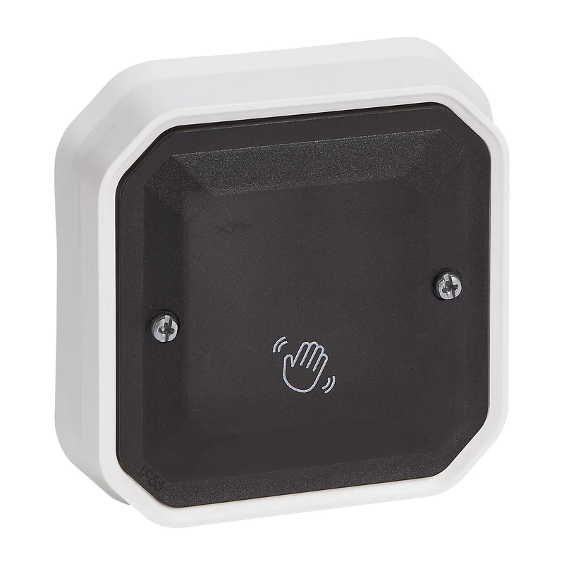 LEGRAND, Plexo New Insert, Non-Contact Switch, LED Lighting, Off Switch, Toggle Switch, Master/Slave, Button Closer Contact, Smart Home Compatible, 200 W, Colour: Grey, 069586L