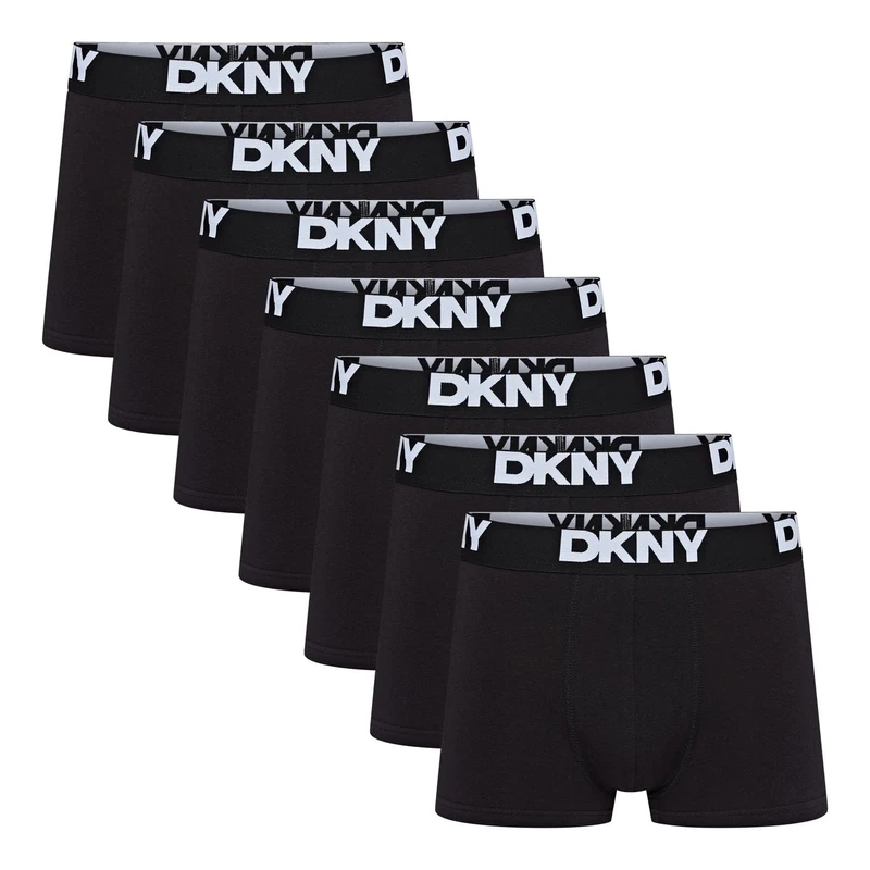 DKNY Seattle Mens Boxers Shorts Multipack |Cotton Boxers For Men | Soft Breathable Trunks, Premium Cotton Fabric | Mens Underwear Trunks For Him Black