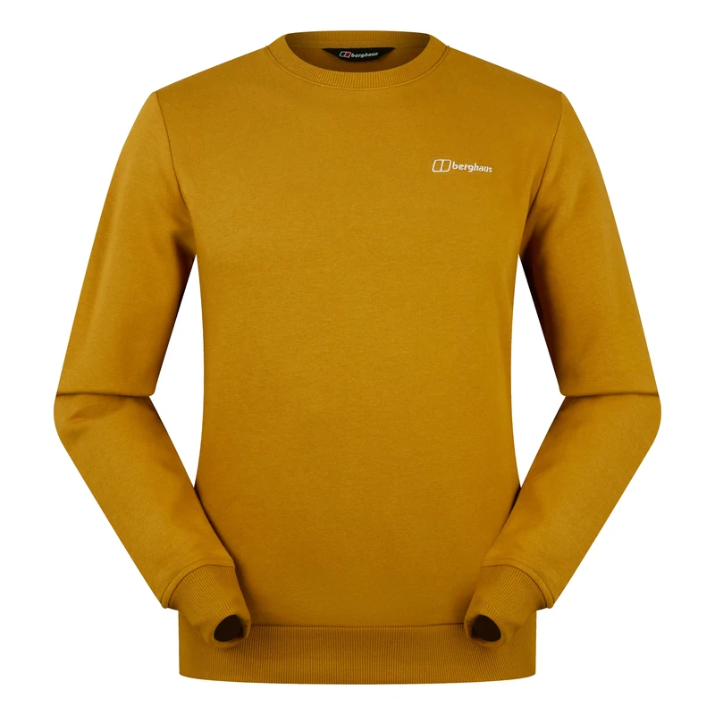 Berghaus Men's Logo Sweatshirt Crew Neck Jumper | Added Warmth | Extra Comfortable Sweatshirt, Clay Soil, XS
