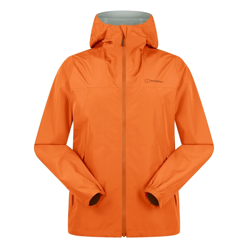 Berghaus Deluge Pro Waterproof Shell Jacket | Adjustable | Durable Coat | Rain Protection Jacket, Blazing Fire, XS