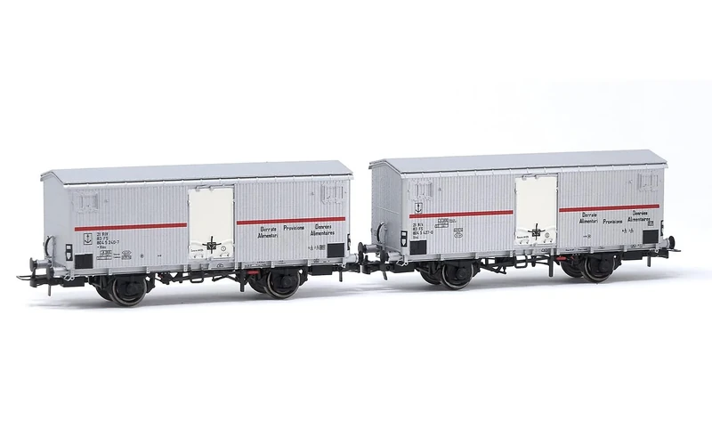 Rivarossi HR6604 FS 2-unit pack refrigerated wagons Ifms 2-axles without bra Rolling Stock - Wagons