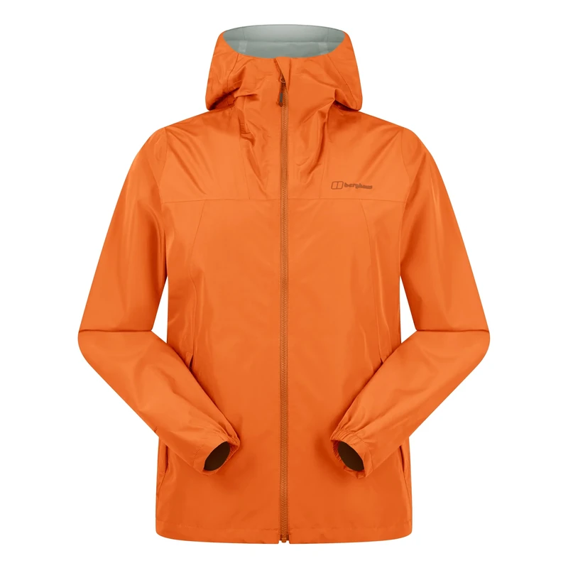 Berghaus Deluge Pro Waterproof Shell Jacket | Adjustable | Durable Coat | Rain Protection Jacket, Blazing Fire, 2XL