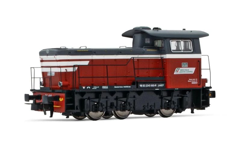 Rivarossi HR2932S Mercitalia S&T, diesel shunting locomotive class 245, red/dark grey livery with white stripes, ep. VI, with DCC sound decoder Loco - Diesel