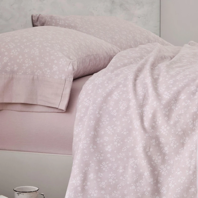 Burrito Blanco Flannel Sheet Set, Cotton, Nude, Ancho de 200 cm