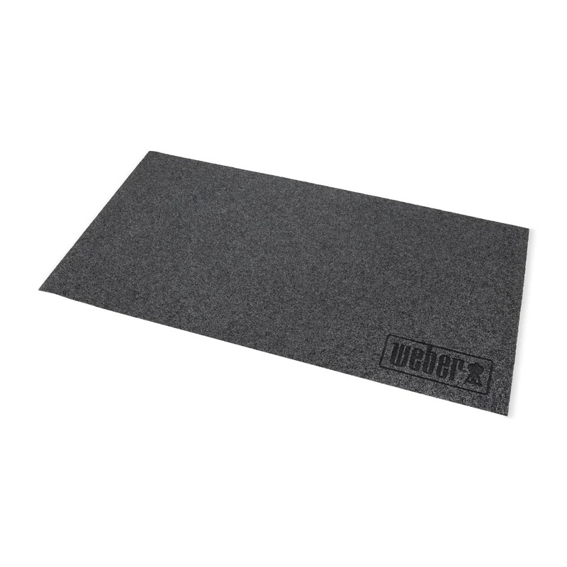 Weber XL floor protection mat for new Summit & Griddle 76 cm - protects patio from grease & sparks, non-slip material – Black (3400134)