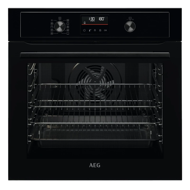 AEG 3000 Series SurroundCook Integrated Oven BPX535061B, 72L, Fast Heat Up, Multilevel Cooking, Turbo Grill, Pyrolytic Self Clean, Defrosting, LED, Child Lock, Built-In 590x560x550mm, Class A+, Black