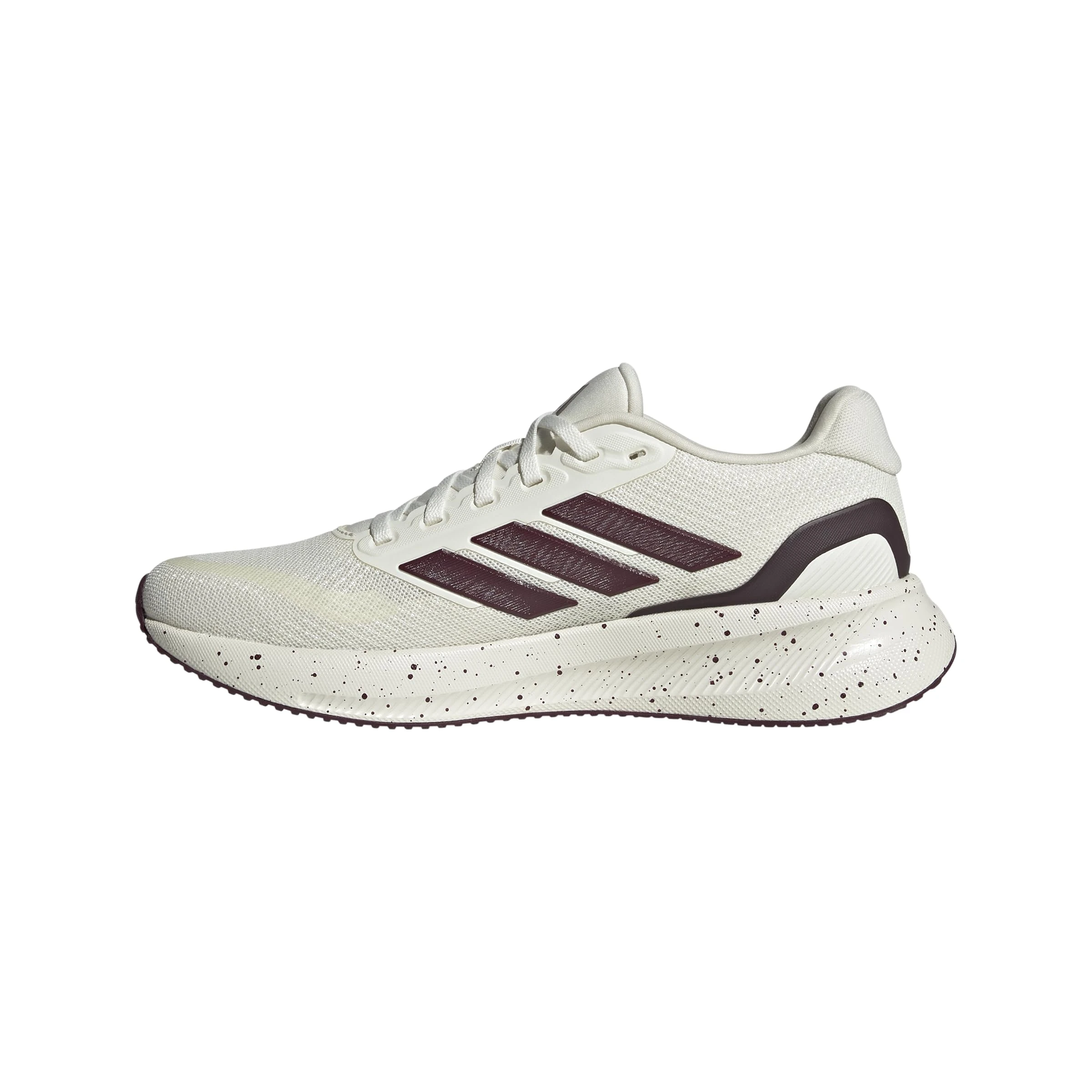 adidas Women's Run Falcon 5 Sneaker, Cream Maroon Black, 6 UK