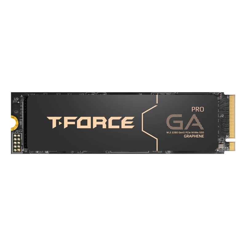 TEAMGROUP T-Force GA PRO 1TB SSD Graphene Heatsink DRAM SLC Cache 3D TLC NAND NVMe InnoGrit PCIe Gen5x4 M.2 Read/Write 10,000/8,500 MB/s TM8FFJ001T0C129