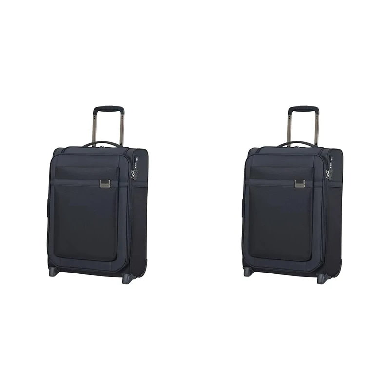 Samsonite Airea - Spinner L Expandable, Suitcase, 78/29 cm, 111.5/120 L, Blue (Dark Blue) & Airea - Spinner S Expandable, Carry-on Luggage, 55 cm, 38/43.5 L, Blue (Dark Blue)