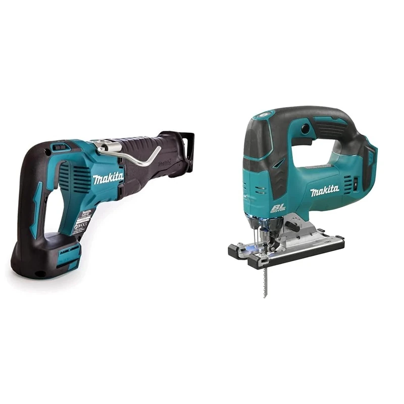 Makita DJR187Z 18V Li-Ion LXT Brushless Reciprocating Saw - Batteries and Charger Not Included & DJV182Z 18V Li-Ion LXT Brushless Jigsaw - Batteries and Charger Not Included