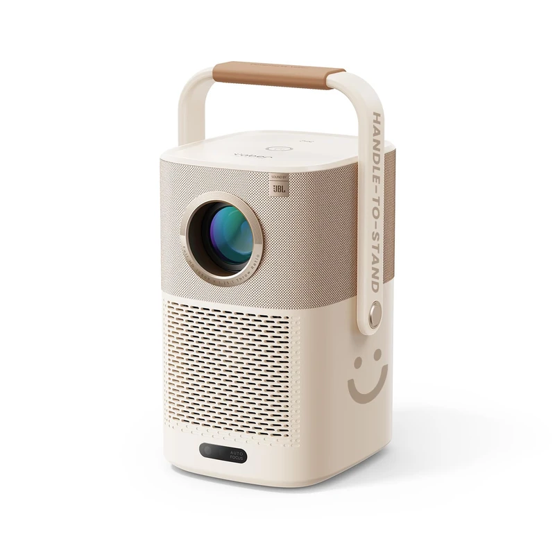 [Sound by JBL & Built-in Battery] Yaber T2 Outdoor Projector with WiFi 6 and Bluetooth, Native 1080P Smart Movie Projector for Inside and Outside,Compatible with TV Dongle (Not Included)(Smile Face) - Image 1
