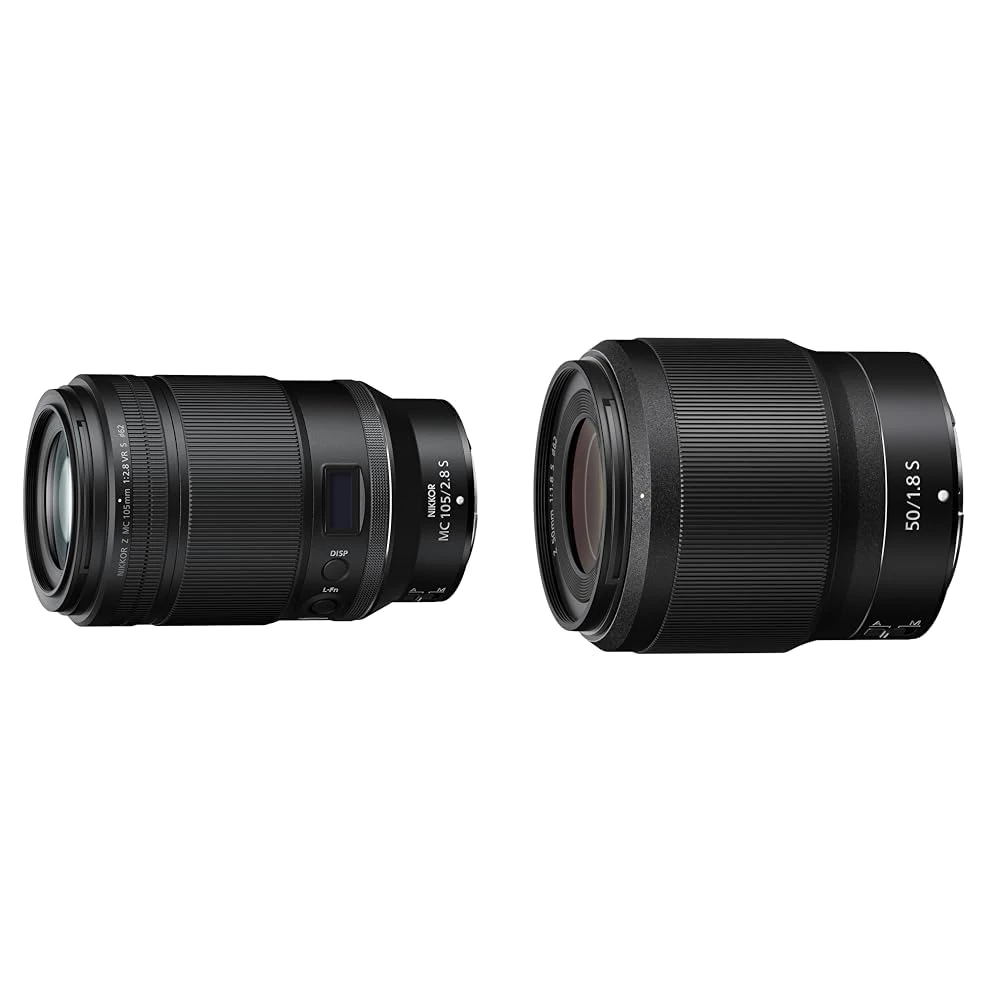 Nikon NIKKOR Z MC 105mm f/2.8 VR S & NIKKOR Z 50 mm f1.8 S Mirrorless Camera Lens JMA001DA