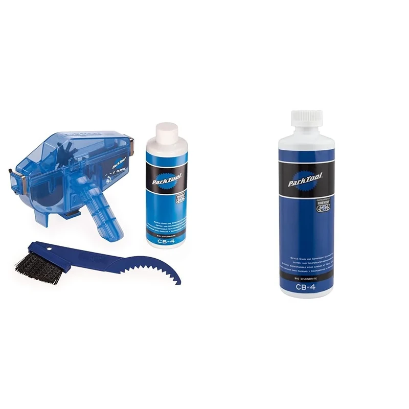 Park Tool CG-2.4 - Chaingang Cleaning System,Blue & CB-4 - Bio Chainbrite 4 Cleaner: 16 oz / 475 ml (Single)