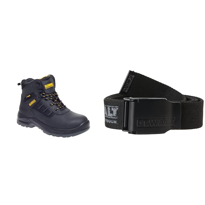 Dewalt Men's Douglas Boot tools, Black, 10 UK & Pro Belt Black One Size