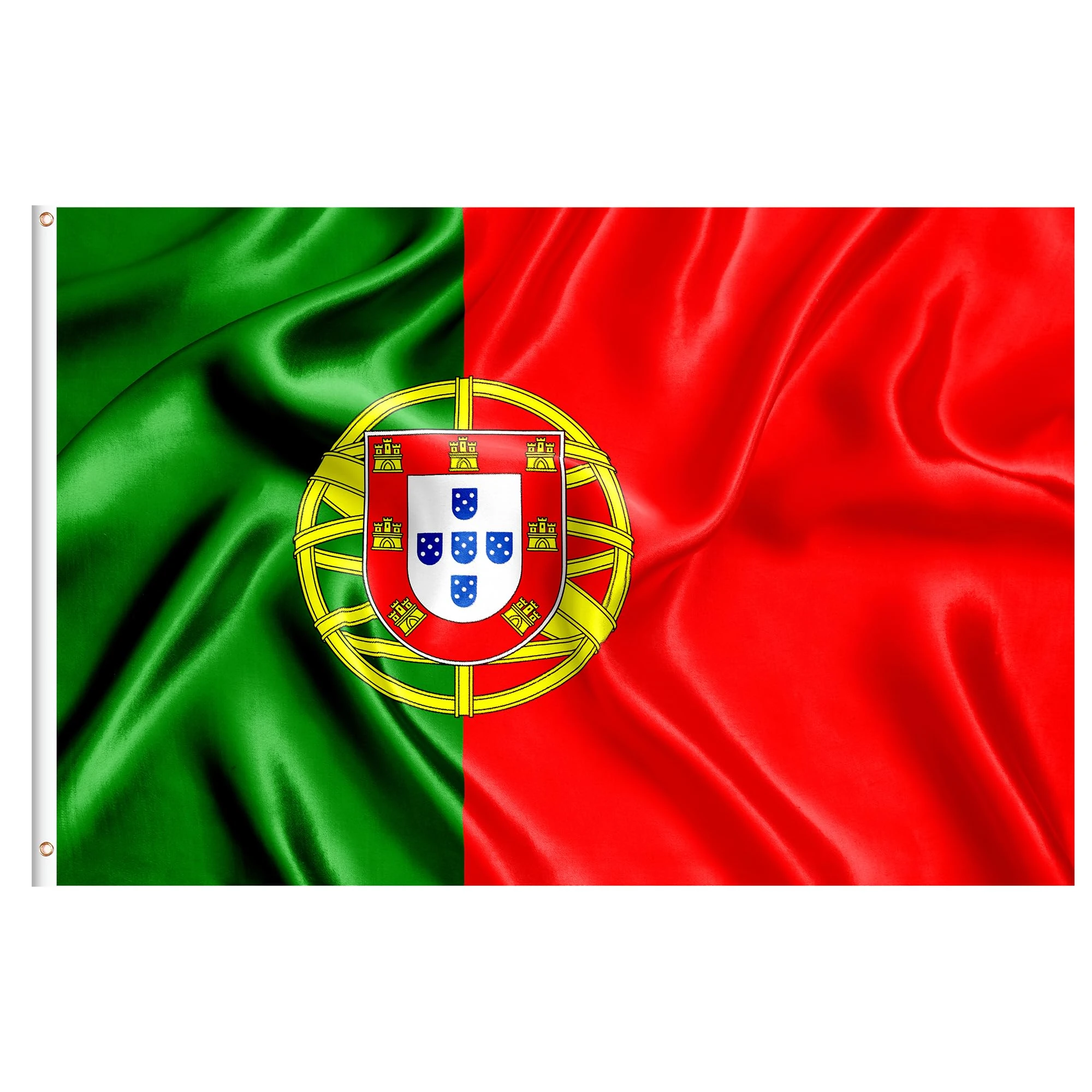 5x3ft Large Portugal Flag with Eyelets, Big Portugal Flag for Football Games 2024 Sports Events Bar Indoor Outdoor Fans Parade Garden Party Decorations