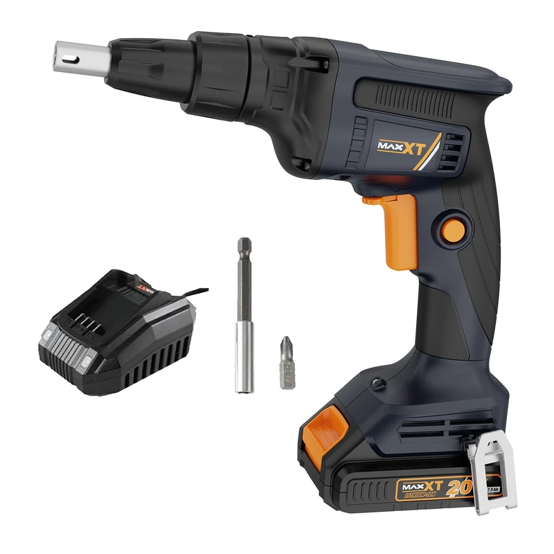 MAXXT Drywall Screwgun, 20V Li-ion Brusheless Drywall Screwdriver 4200RPM with 2AH Battery