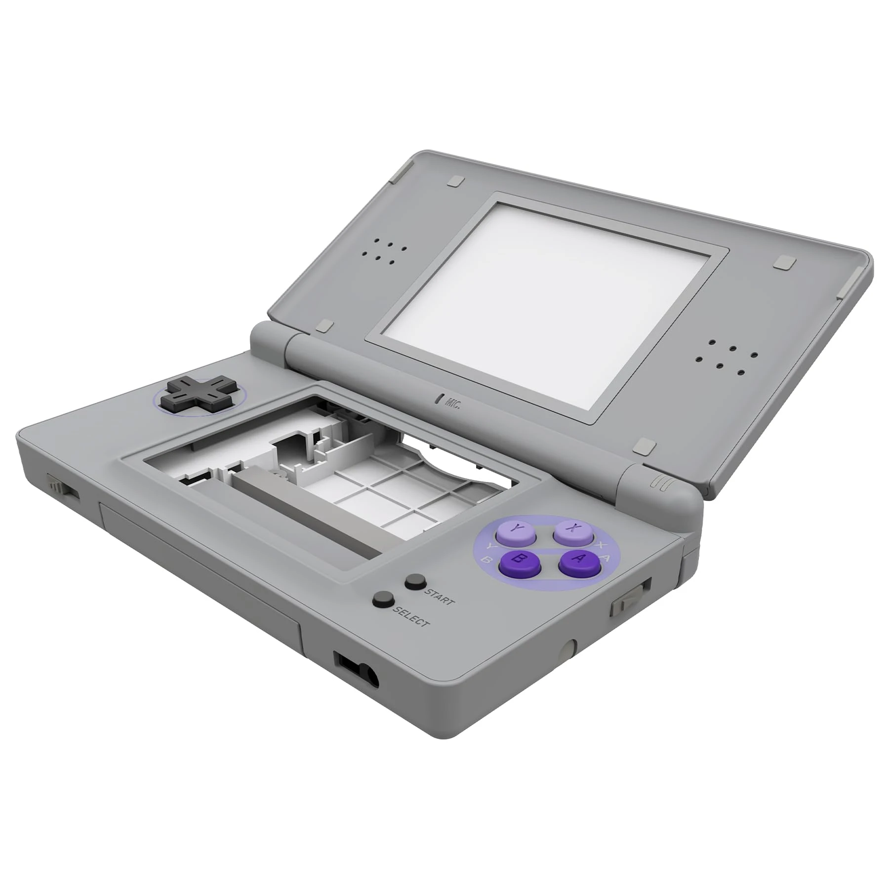 eXtremeRate Classic SNES Style Replacement Full Housing Shell for Nintendo DS Lite, Custom Handheld Console Case Cover with Buttons, Screen Lens for Nintendo DS Lite NDSL - Console Without