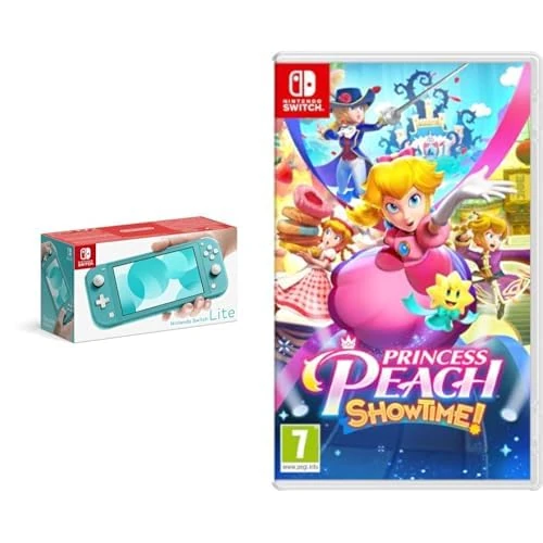Nintendo Switch Lite - Turquoise+Princess Peach Showtime
