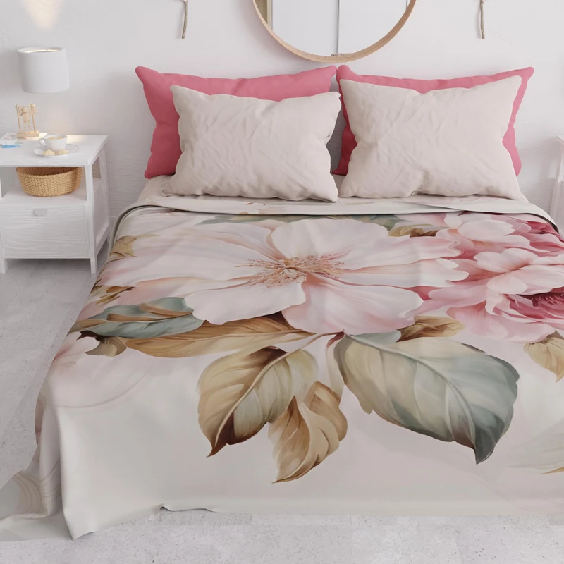 PETTI Artigiani Italiani - Spring Summer Double Bedspread Lightweight Double Bed Sheet Bedspread Provence 100% Made in Italy