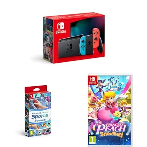 Nintendo Switch (Neon Red/Neon blue) Switch Sports Switch+Princess Peach Showtime