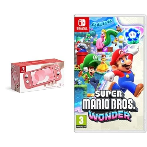 Nintendo Switch Lite - Coral+Super Mario Bros. Wonder Switch