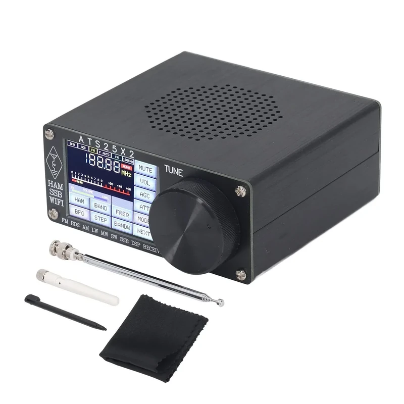 Full Band Receiver, Full Band Radio Receiver Aluminum Alloy DSP Shortwave Multi Modes Radio Receiver with Spectrum Scanning, Shortwave Radios