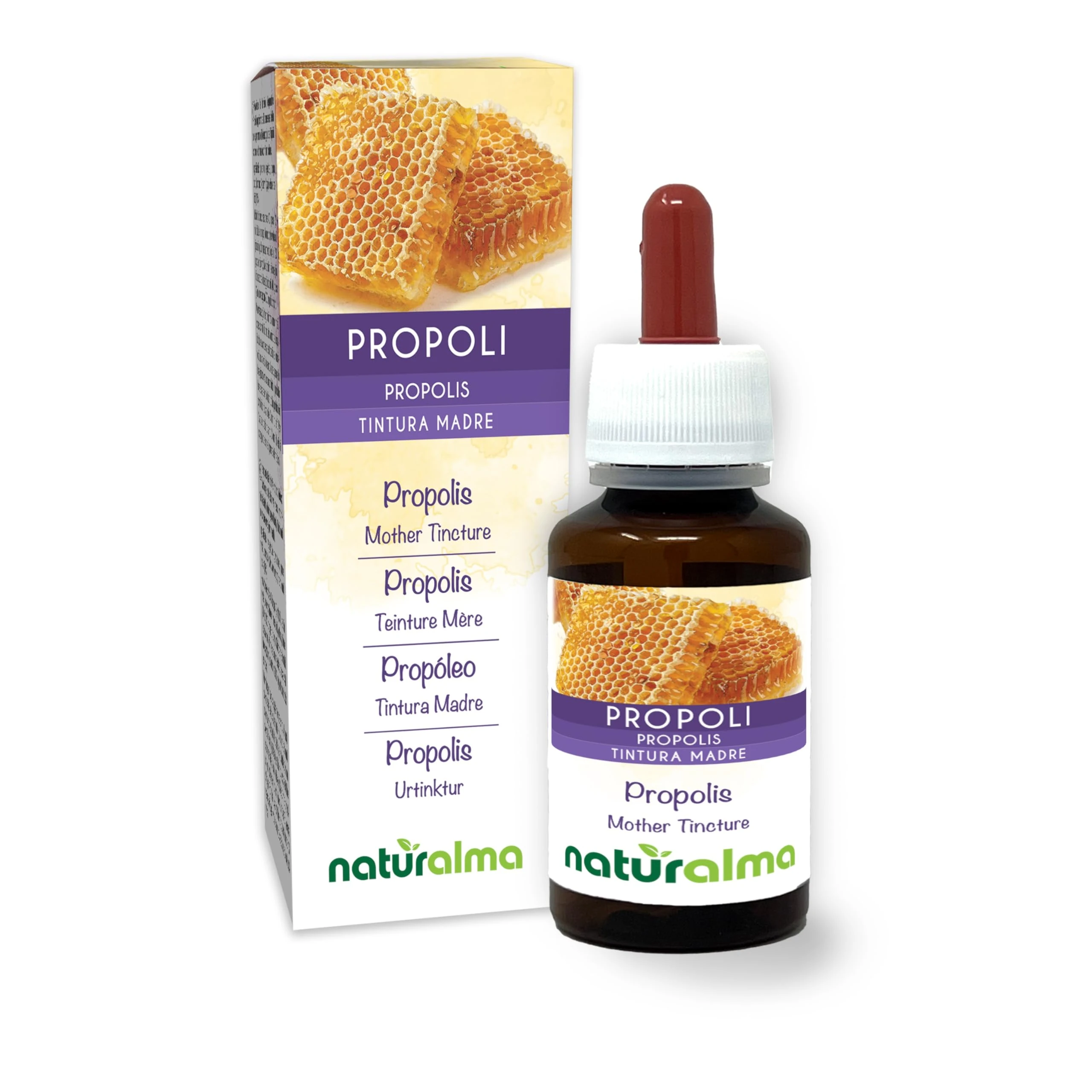 Propolis (Propolis) Resin Alcohol-Free Mother Tincture Naturalma - Liquid Extract Drops 60 ml - Food Supplement