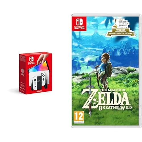 Nintendo Switch (OLED Model) - White+The Legend of Zelda: Breath of the Wild Switch