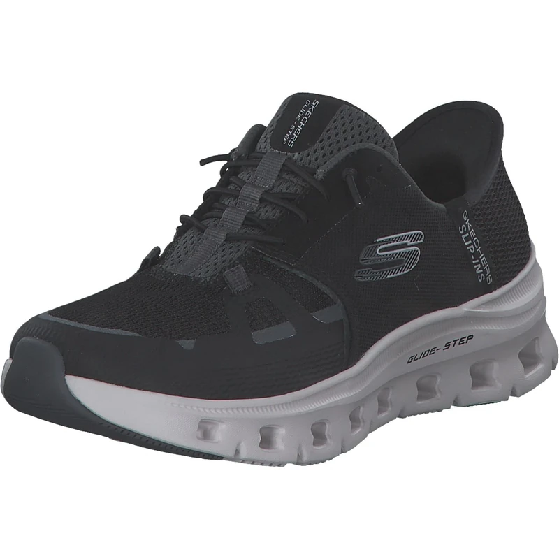 Skechers Women's Glide-Step Pro Sneaker, Black Mesh/Charcoal Trim, 4.5 UK