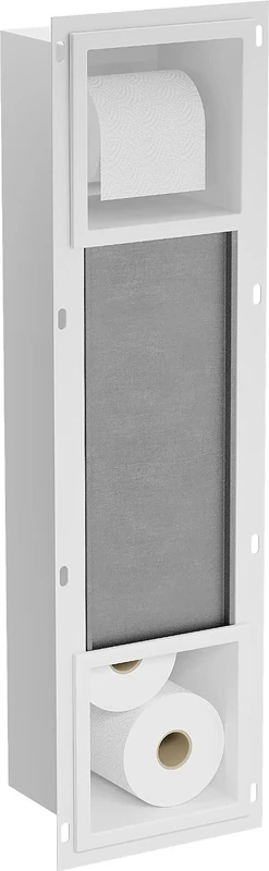 Mexen 1924 Toilet Paper Holder with Storage X-Wall-BP-white-1924, White