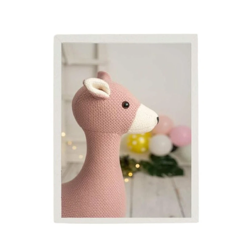 Crochetts Painting Multicoloured Pink 33 x 43 x 2 cm Deer - Image 1