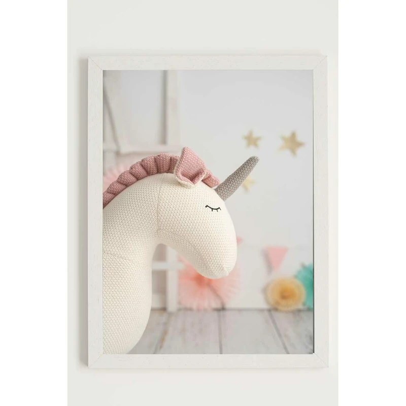Crochetts Painting Multi-Coloured MDF Wood Unicorn 33 x 43 x 2 cm - Image 1