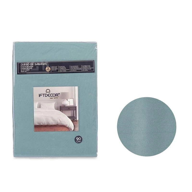 Gift Decor Green Sheet Set for 90 cm Bed 3 Pieces