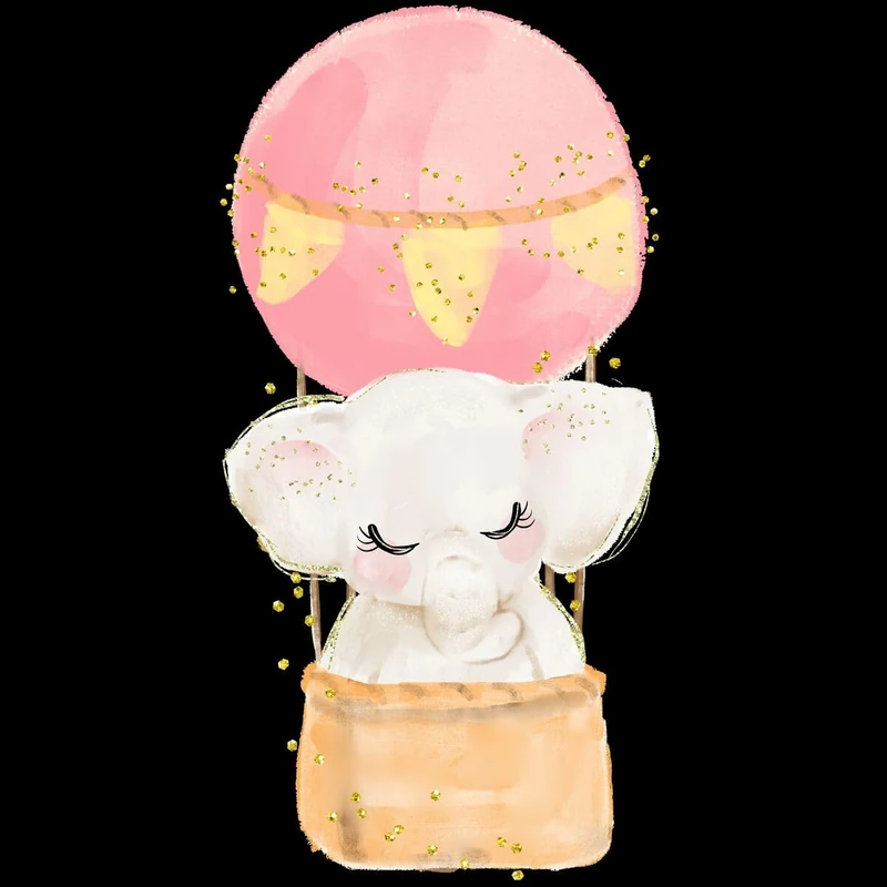 Crochetts Print 33 x 43 x 2 cm Elephant