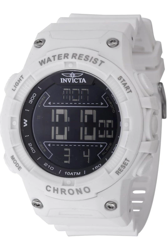 Invicta Racing Digital 47524 Men's Watch - Waterproof - Digital - Quartz Movement - Plastic with Black dial - 52mm