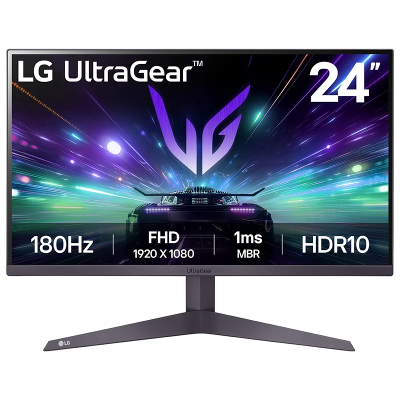 LG UltraGear Gaming Monitor 24GS50F, 24 Inch, 1080p, 180Hz,1ms MBR, 5ms Response Time, HDR 10, AMD FreeSync, Smart Energy Saving, Displayport, HDMI