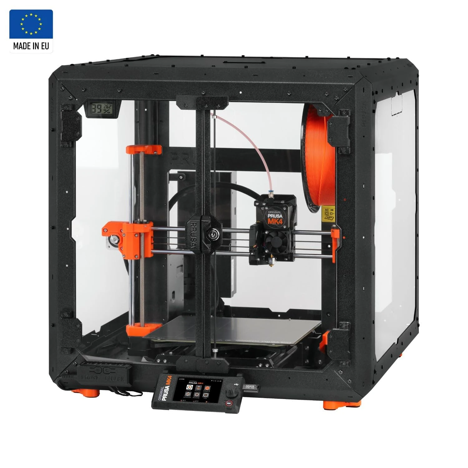 Original Prusa MK4/S Enclosure, Modular box for 3D printer, Dim. 53×54,5×71,5 cm, Stackable, for Printing High-Temp. Materials, Upgradable With Advanced Air-Filtration, Fire Suppresion and LED Lights