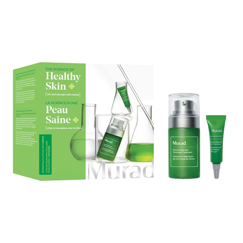 Murad Retinal Trial Kit (Worth £73) - Lift and Resculpt with Retinal 2-Piece Trial Kit - Anti-Aging Set Encapsulated Retinal - Retinal Serum 15ml, Retinal Eye Cream 3.5ml