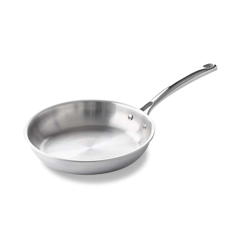 BK Superior Triply Frying Pan Stainless Steel, 28 cm, Tri-Ply, Induction Suitable, Oven-Safe 250°C, Dishwasher Safe, Aluminium Core, Silver