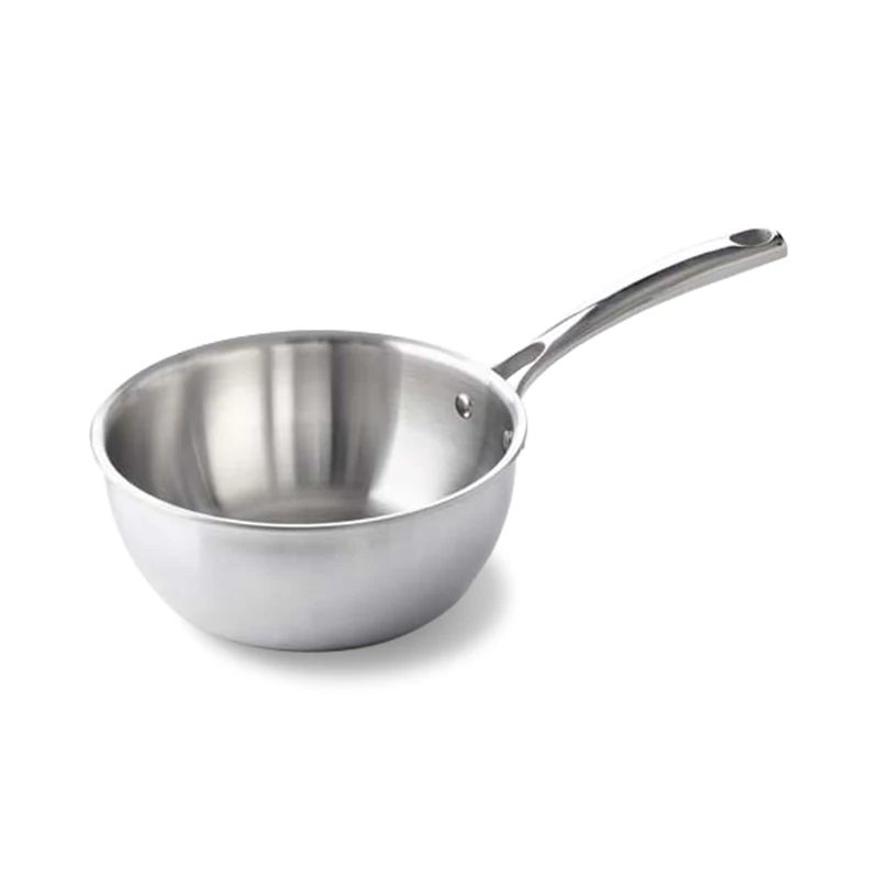 BK Superior Three-Layer Stainless Steel Cooking Pot, 20 cm, 3-Ply, Multiclad, Polished Stainless Steel, Suitable for Induction Cookers, Suitable for Metal Cutlery, Oven Safe up to 230 °C, Dishwasher