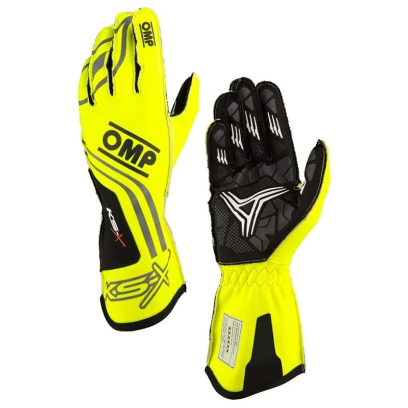 Ompracing Omp Kart Ks-X FIA 8877-2022 Gloves Fluo Yellow, Size XS