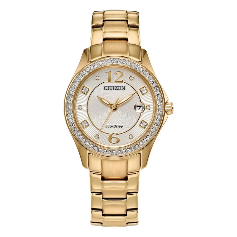 Citizen Wrist Watch Ladies Eco-Drive Crystal Case