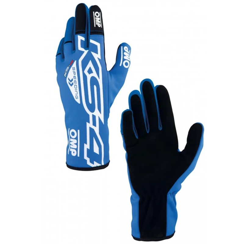 Ompracing Omp Kart Gloves KS-4, Blue/White, Size 4, Children