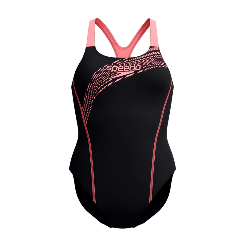 Speedo Medley Logo One Piece Swimsuit - Medalist Style, Coral Sands