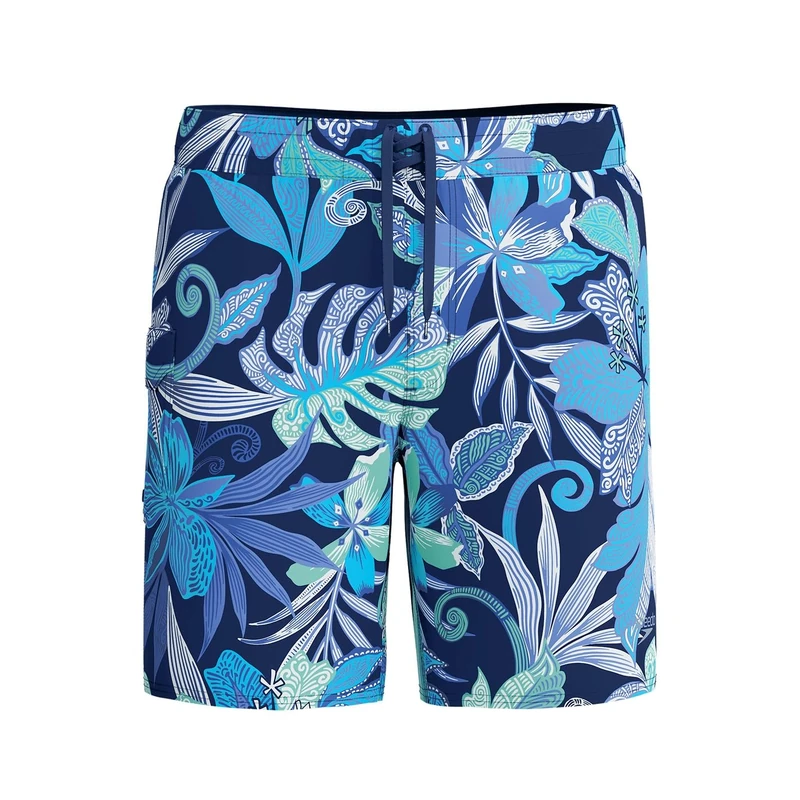 Speedo Men's Lookout Print Board Shorts | 4-Way Stretch Soft Fabric | Surf | Swim | Gym | Run | Quick Drying Shorts, HAPUNA Blue, 34