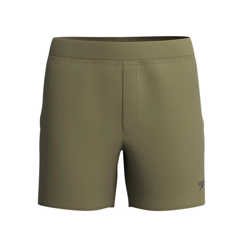 Speedo Men's Lookout Shorts | 4-Way Stretch Soft Fabric | Swim | Gym | Run | Quick Drying Shorts, DEEP Olive, S
