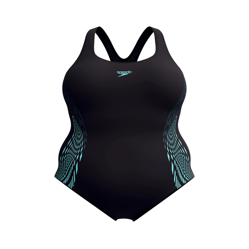 Speedo Women's Placement Medalist (+) Swimsuit | One Piece Swimming Costume, Dark Teal, 44