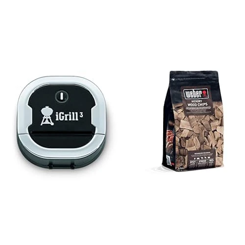 Weber iGrill 3 BBQ Thermometer | Smart Digital Meat Thermometer with Bluetooth | Fast Wireless Temperature Gauge with 4 Probes Premium Quality BBQ Accessories for Outdoor Cooking & Grilling(7205)Black