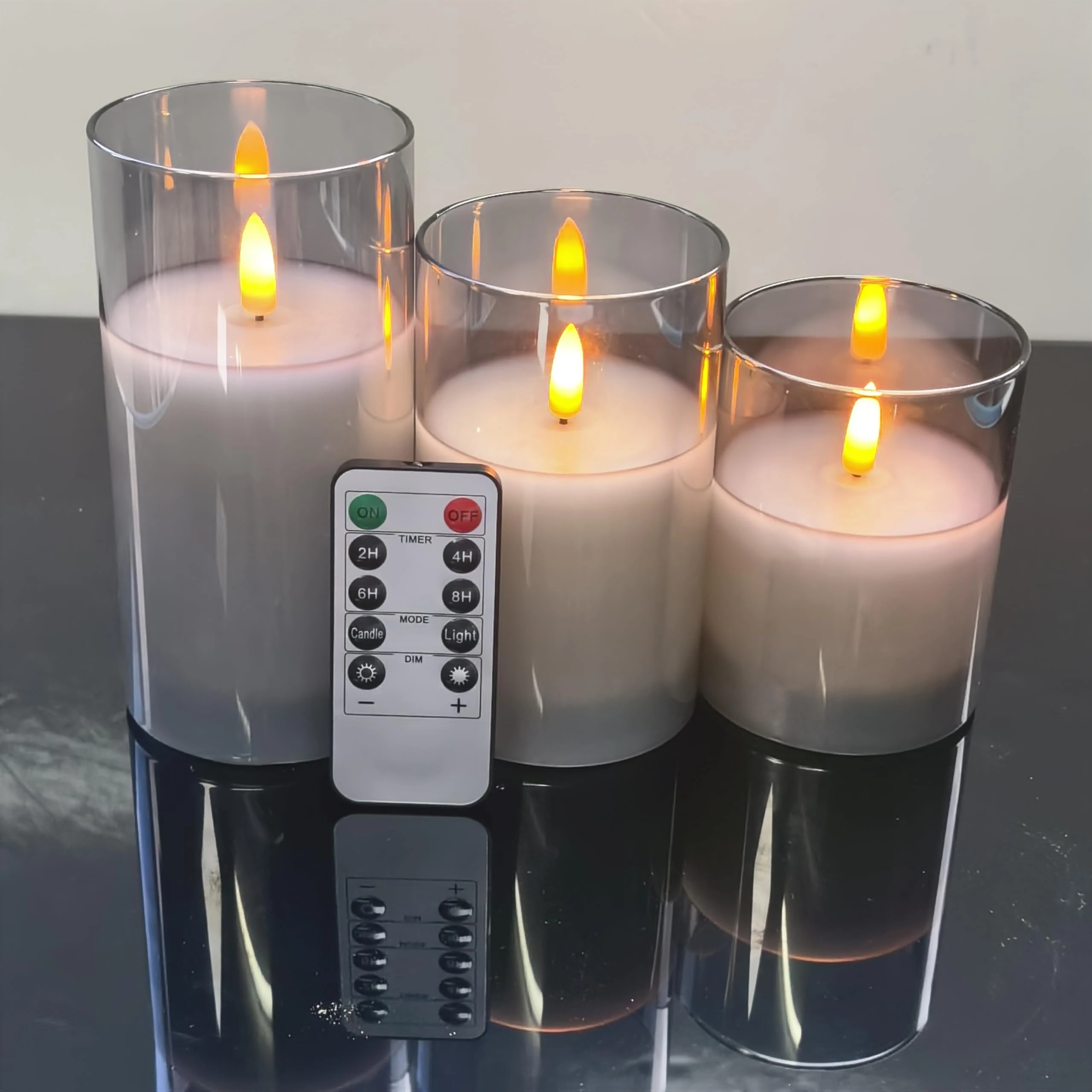 HONGJINGCHEN Flameless Led Tea Lights Candle with Remote Control,Long Lasting Battery Operated Led Tealight Candles with 2/4/6/8 H Timer for Seasonal &Festival Celebration
