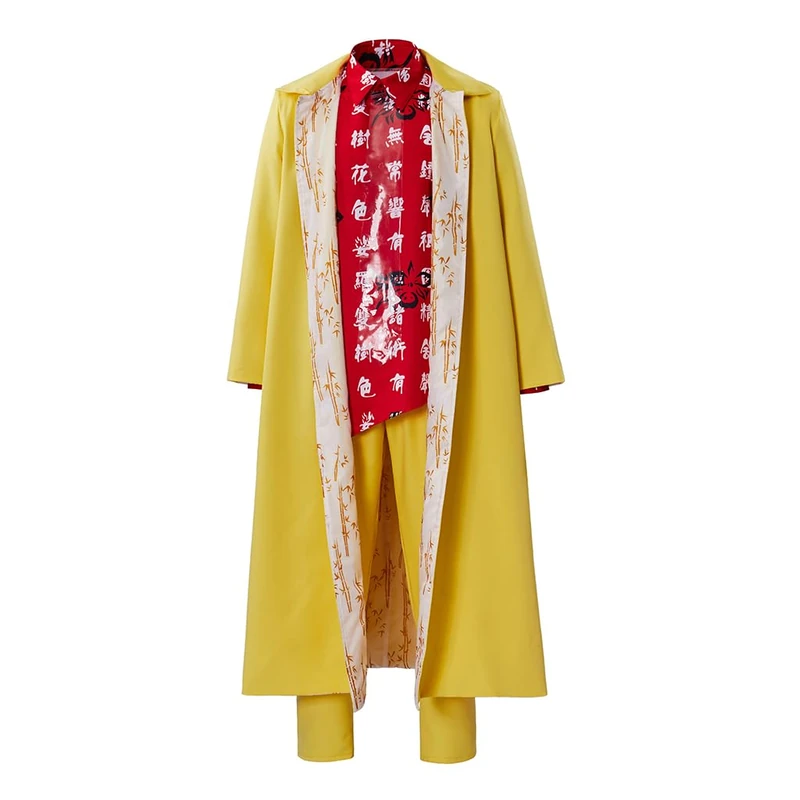 RocailleCos Dr. Emmett Brown Cosplay Costume Men's Doc Brown Outfits Suit Adult Halloween Outfit (yellow, S)